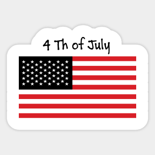 4th of july USA Sticker